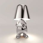 Lámpara de mesa decorativa LED regulable de metal y acrílico para dormitorio y salón