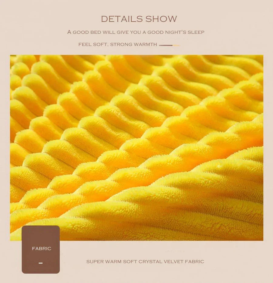 Housse de couette en polaire velours chaude pour l'hiver