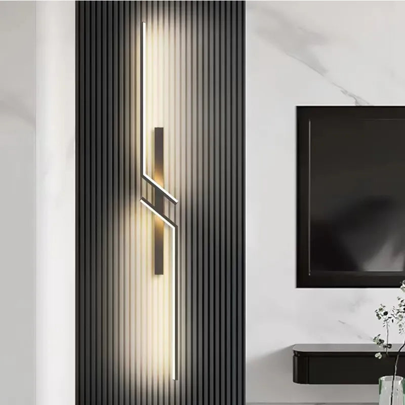 Applique murale LED géométrique pour salon avec lumière chaude ou froide