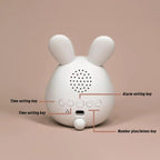 Réveil enfant en forme de lapin avec veilleuse LED dimmable