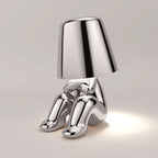 Lámpara de mesa decorativa LED regulable de metal y acrílico para dormitorio y salón