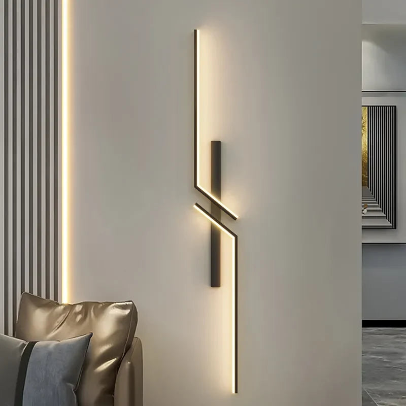 Applique murale LED géométrique pour salon avec lumière chaude ou froide