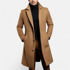 Cappotto classico da uomo monopetto con revers strutturati