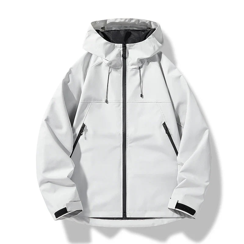 Veste shell homme imperméable coupe-vent capuche outdoor