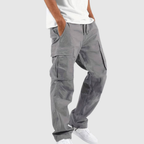 Men's relaxed-fit cargo pants with an adjustable waist