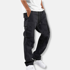 Men's relaxed-fit cargo pants with an adjustable waist