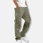 Men's relaxed-fit cargo pants with an adjustable waist