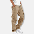 Men's relaxed-fit cargo pants with an adjustable waist