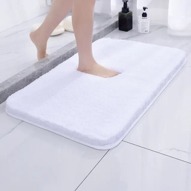 Tapis de bain ultra-doux à séchage rapide antidérapant en microfibre