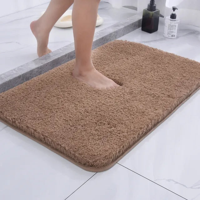 Tapis de bain ultra-doux à séchage rapide antidérapant en microfibre