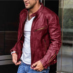 Men’s soft genuine leather jacket with a sleek design