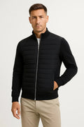 Chaqueta híbrida acolchada con mangas de punto para hombre