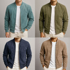 Chaqueta de ante auténtico para hombre, de corte urbano y moderno