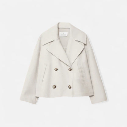 Veste en Laine Silhouette Architecturée pour Femme