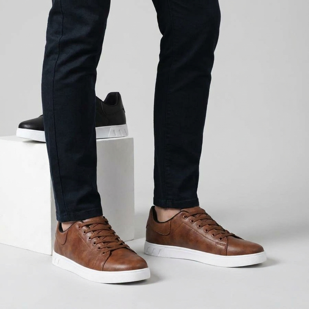 Men’s low-top sneakers with contrasting sole