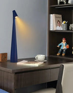 Rechargeable wireless table lamp with a slim base, available in several sizes