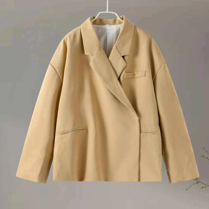 Blazer femme oversize revers classique coupe décontractée