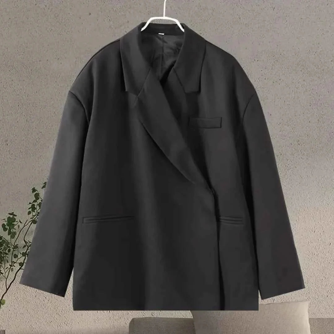 Blazer femme oversize revers classique coupe décontractée