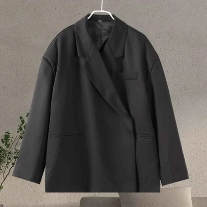 Blazer femme oversize revers classique coupe décontractée