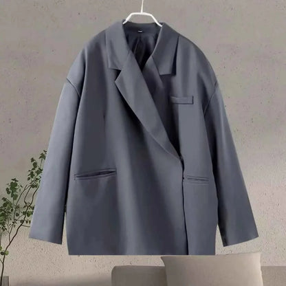 Blazer femme oversize revers classique coupe décontractée