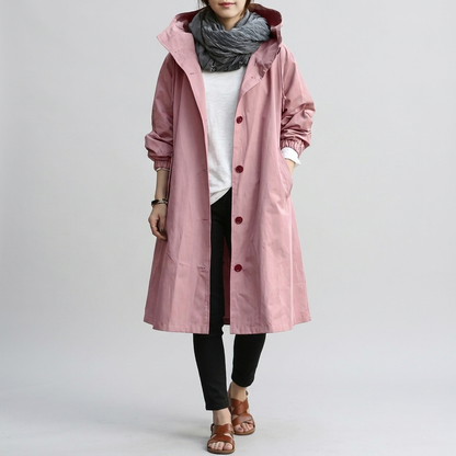 Imperméable Capuche Ajustable Coupe Oversize pour Femme