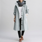 Women's oversized raincoat with adjustable hood