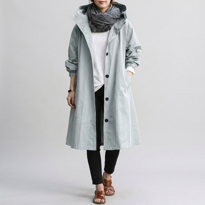 Imperméable Capuche Ajustable Coupe Oversize pour Femme