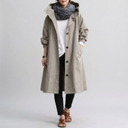 Women's oversized raincoat with adjustable hood