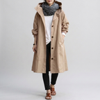 Women's oversized raincoat with adjustable hood