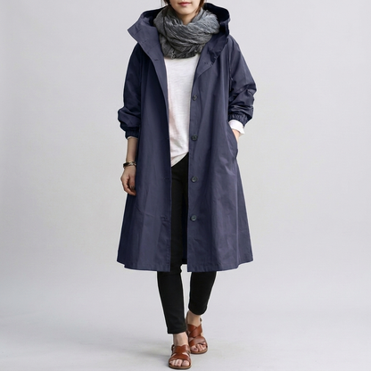 Imperméable Capuche Ajustable Coupe Oversize pour Femme