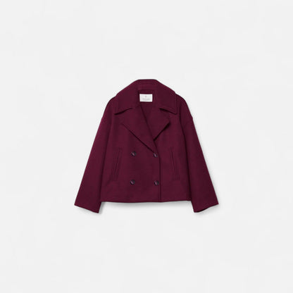 Veste en Laine Silhouette Architecturée pour Femme
