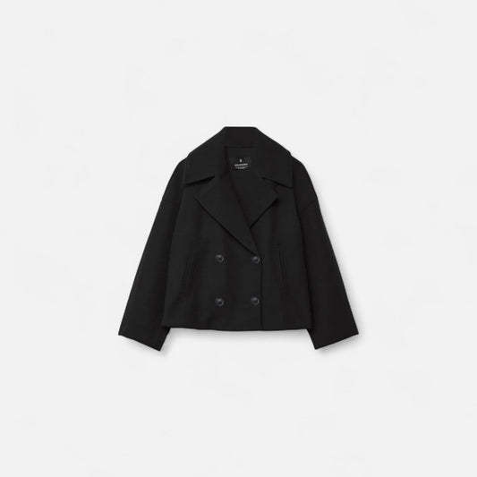 Veste en Laine Silhouette Architecturée pour Femme