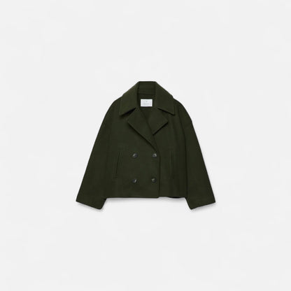 Veste en Laine Silhouette Architecturée pour Femme