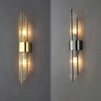 Applique murale LED à éléments en cristal dorée ou noire
