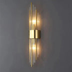 Applique murale LED à éléments en cristal dorée ou noire