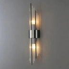 Applique murale LED à éléments en cristal dorée ou noire