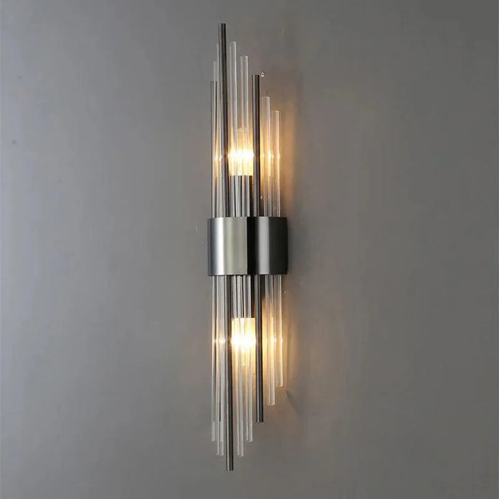 Applique murale LED à éléments en cristal dorée ou noire