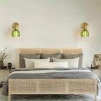 Applique murale rétro avec abat-jour tulipe en verre pour chambre et couloir