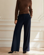 Women's Wide-Leg Trousers with Structured Waistband