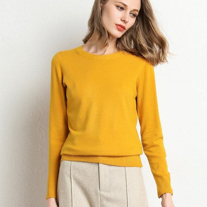 Women's Cashmere-Blend Crew-Neck Sweater