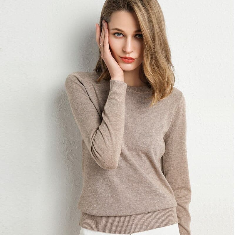 Women's Cashmere-Blend Crew-Neck Sweater