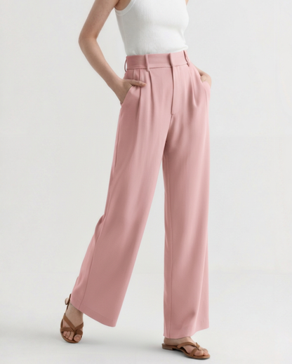 Pantalon Taille Structurée Jambe Large pour Femme