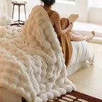 Plaid moelleux portable en fausse fourrure toucan anti-boulochage