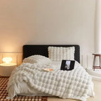 Plaid moelleux portable en fausse fourrure toucan anti-boulochage