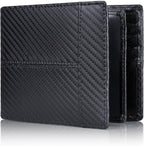 Portafoglio bifold in vera pelle con protezione RFID da uomo
