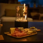 Přenosná moderní stolní lampa s plamenem do interiéru i exteriéru
