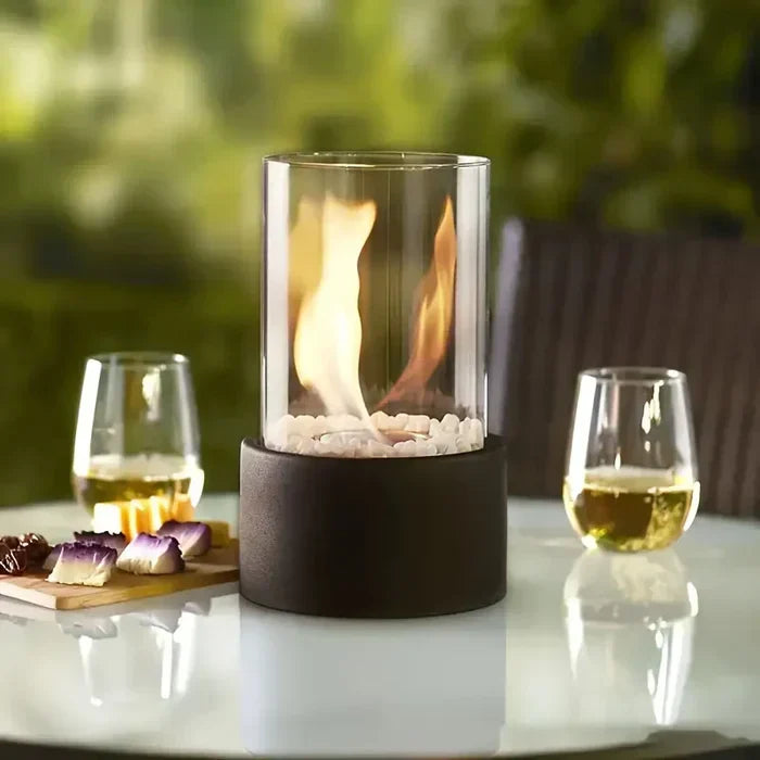 Přenosná moderní stolní lampa s plamenem do interiéru i exteriéru