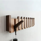 Porte-manteau en bois design piano pour entrée et couloir