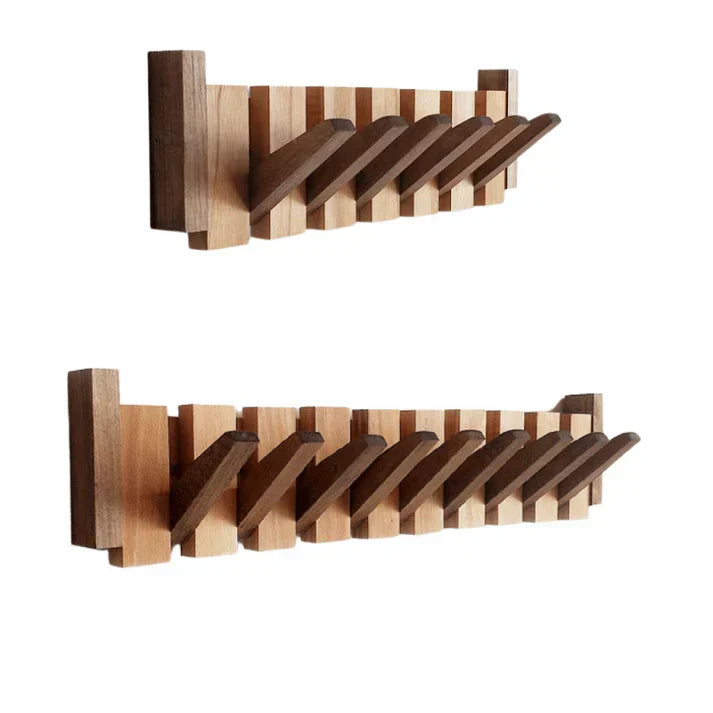 Porte-manteau en bois design piano pour entrée et couloir